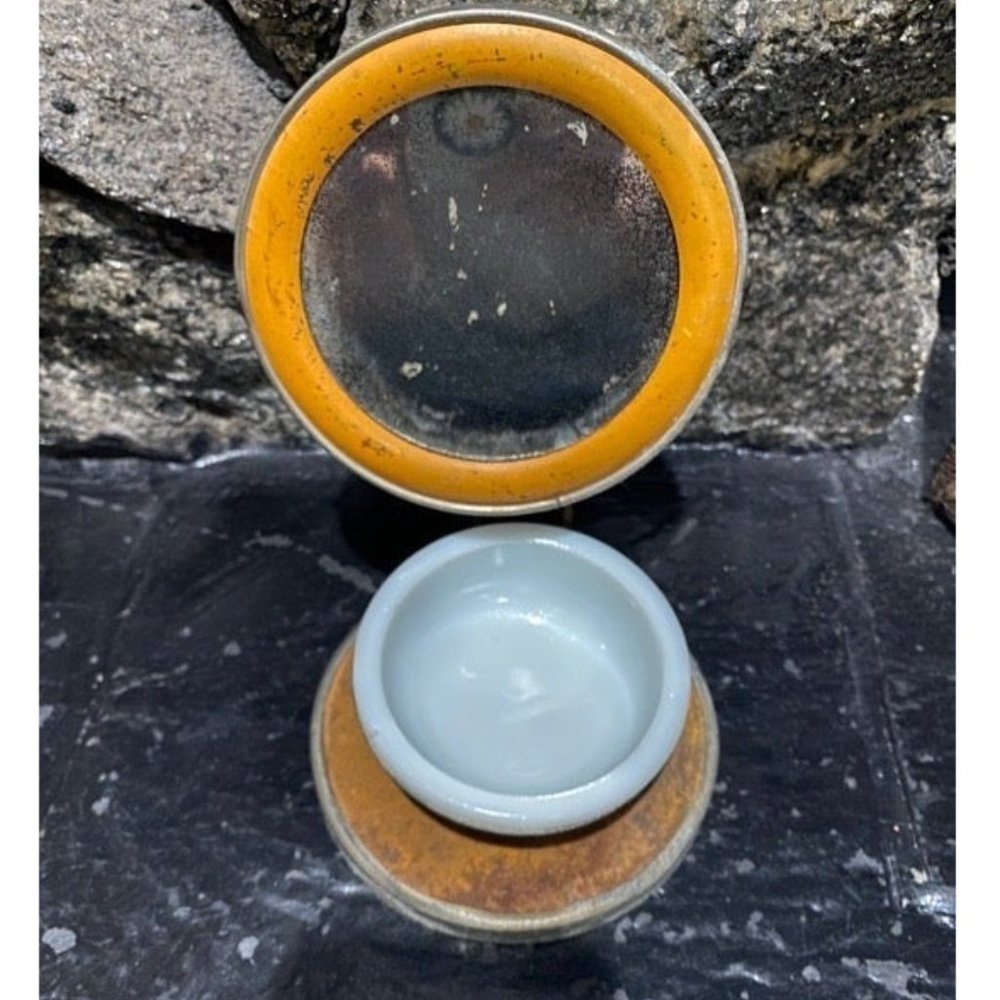 Authentic Antique  Shaving Mirror & Removable Bowl Made in Germany
